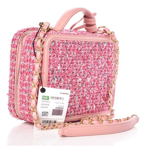 chanel pink tweed vanity case|chanel vanity cases.